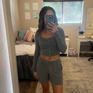 Aerie Grey pajama set